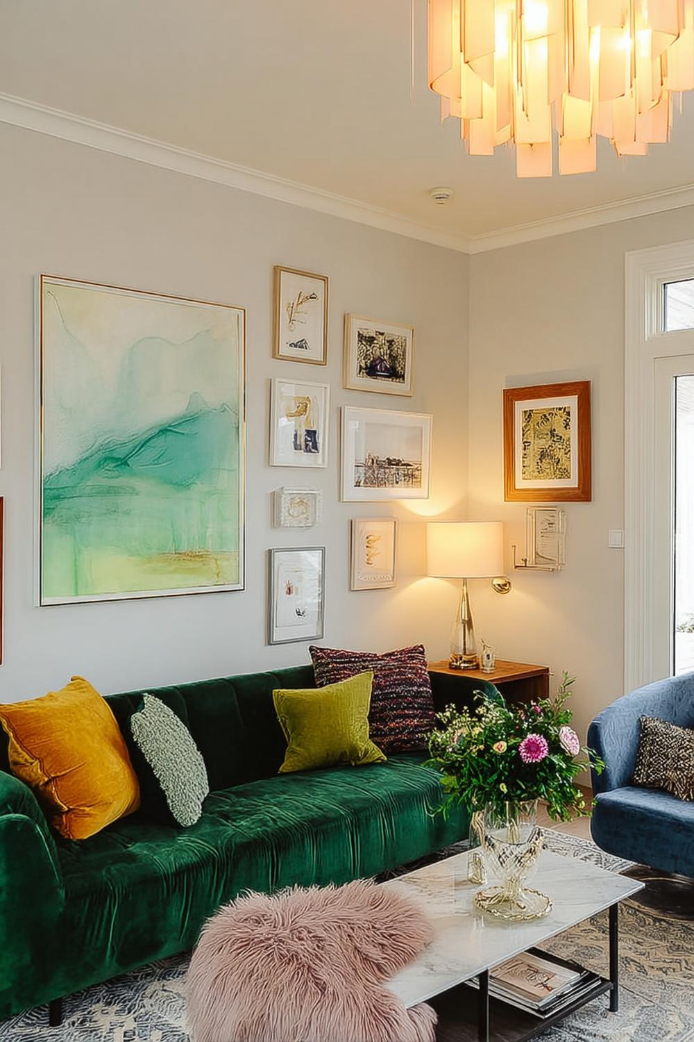 Highlight the Green Velvet Sofa For a Modern Statement