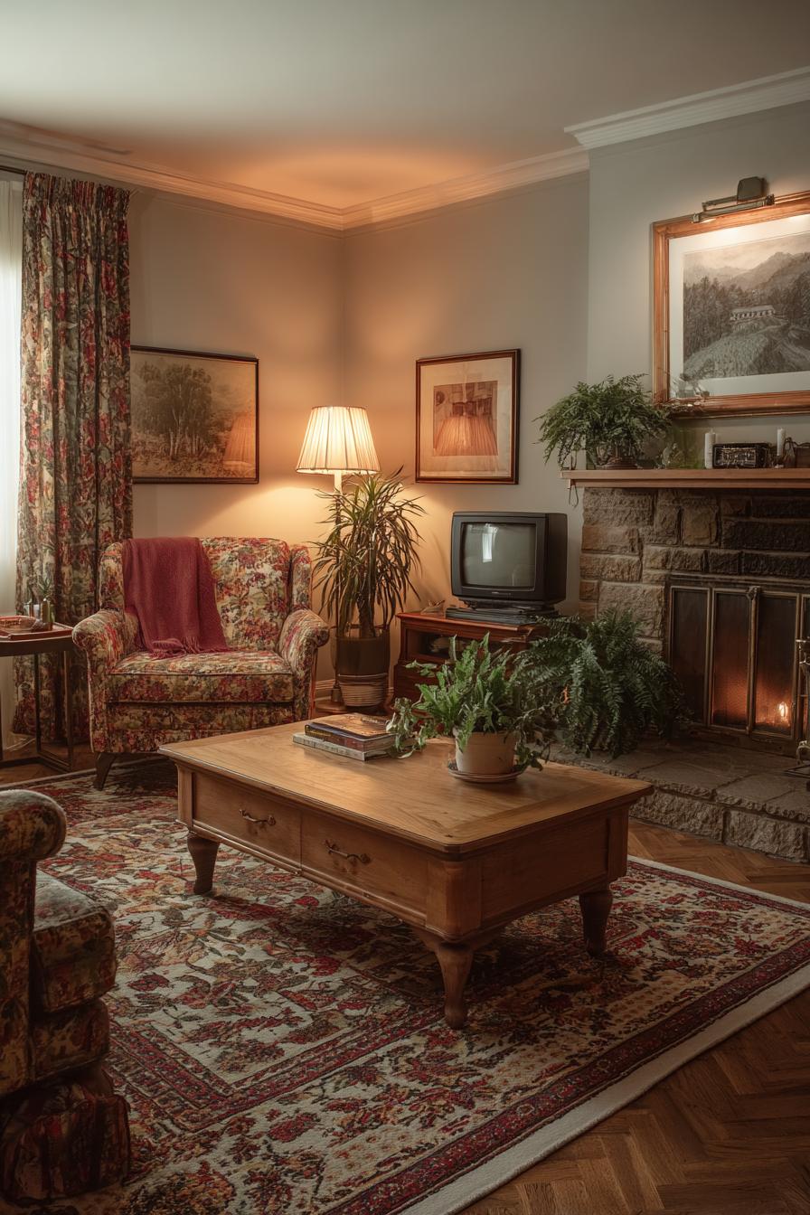 Add Warmth with Floral Upholstery and Coordinated Drapes