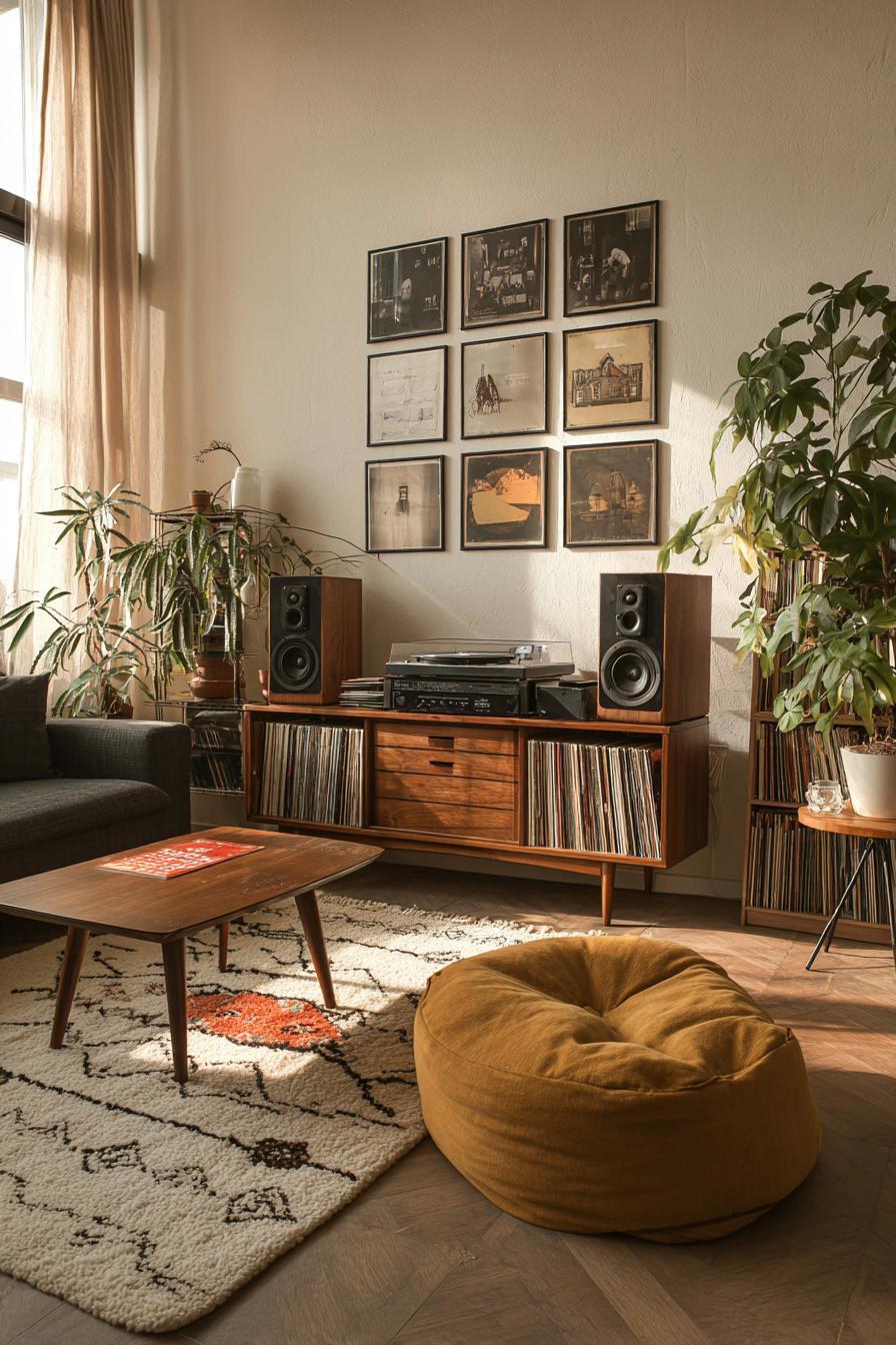 Showcase Vintage Audio Gear with Mid-Century Modern Furniture