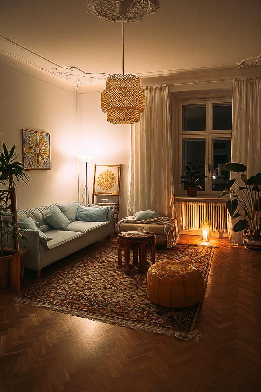 Ground Your Space with a Patterned Vintage Rug