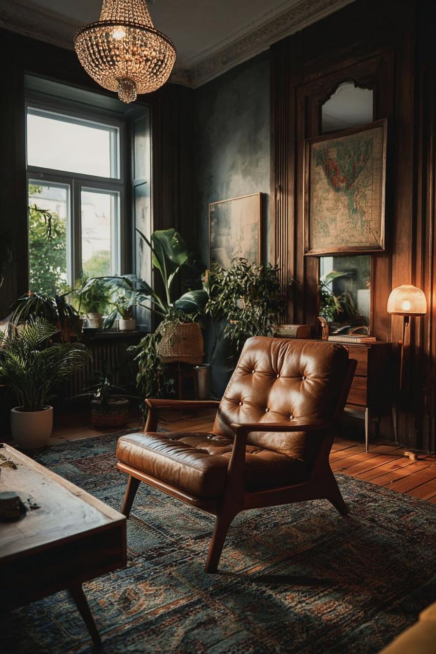 Elevate Shabby Chic with a Leather Accent Chair