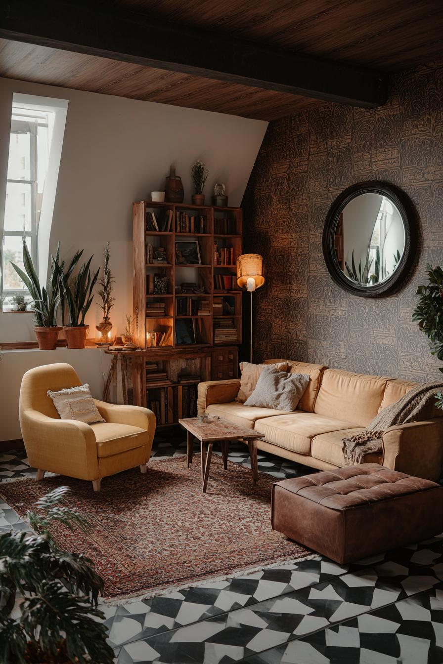 Amplify Space with a Round Vintage Mirror