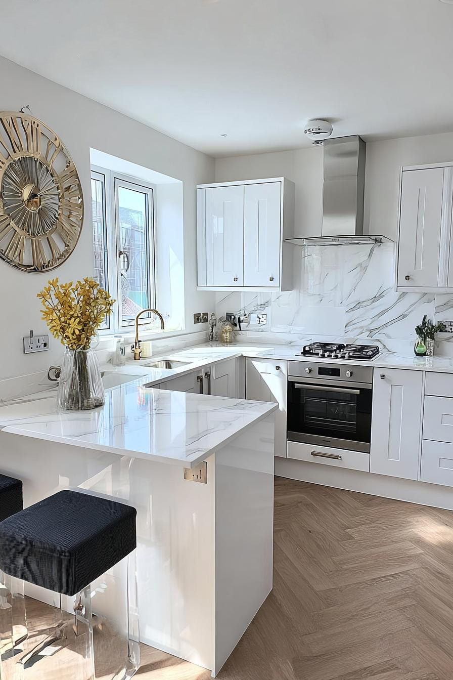 Feature Clear Acrylic Stools to Achieve a Semi Invisible Look