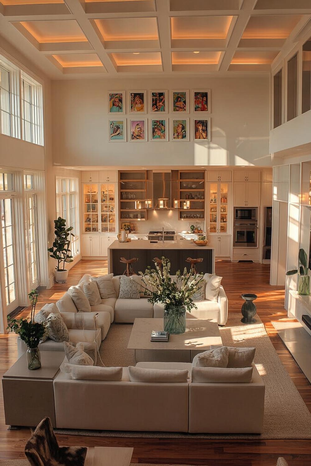Create Visual Interest with Art Gallery Wall For Open Concept