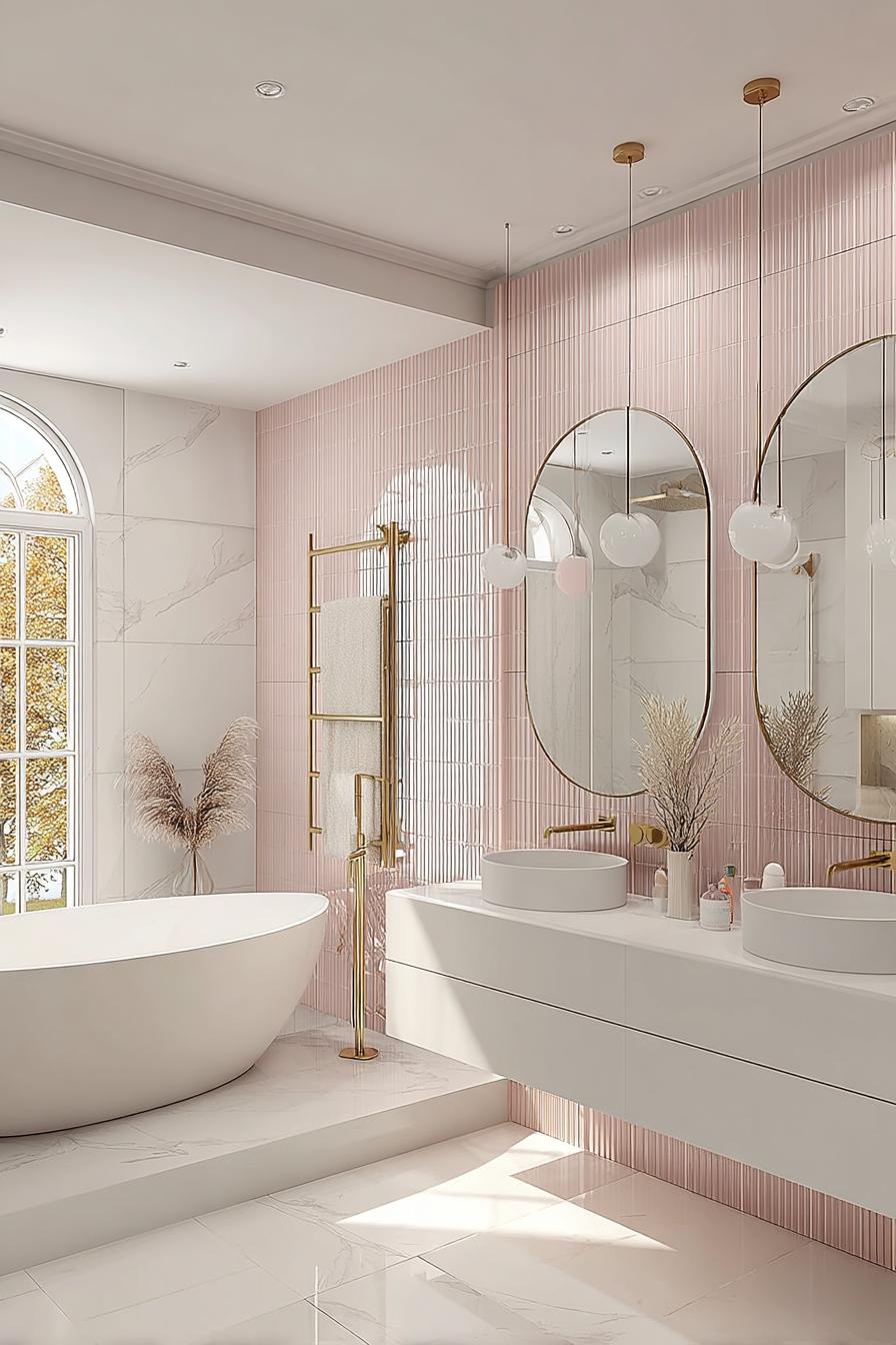 Create a Cozy Retreat with Soft Pink Wall Tiles