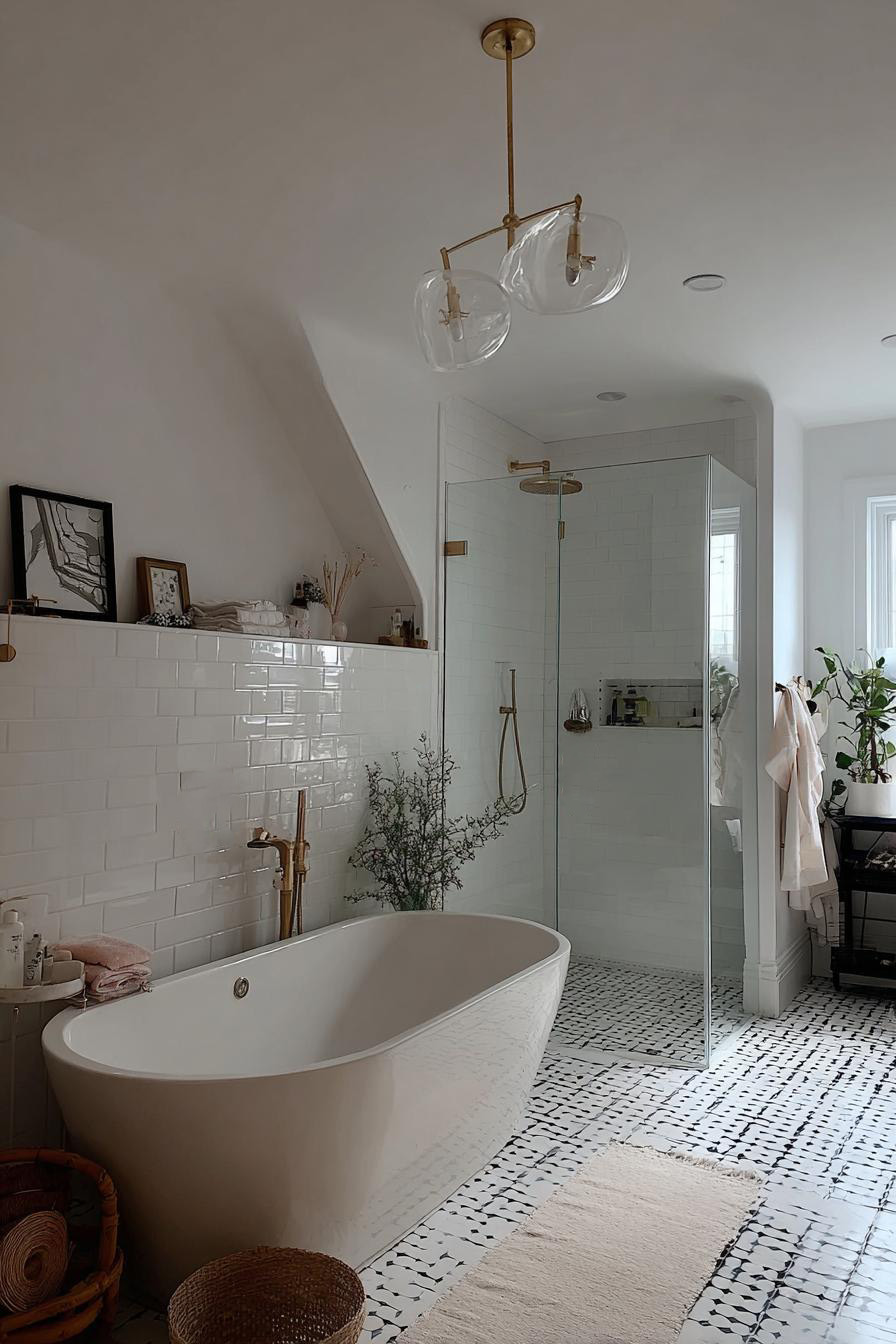Optimize Small Spaces with a Freestanding Tub and Shower Combo
