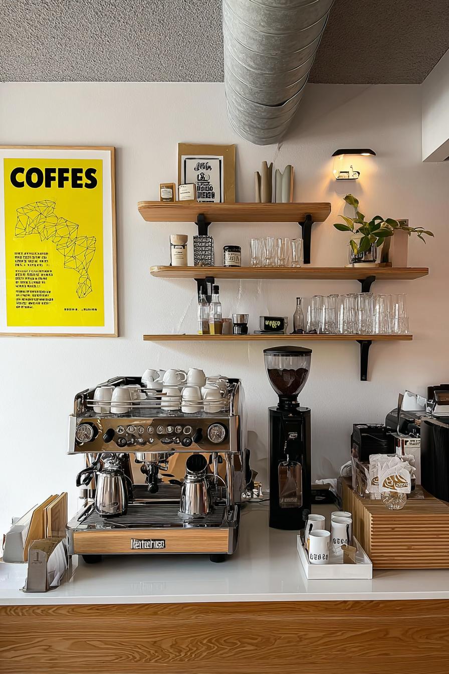 Install Bold Wall Art For a Vibrant Coffee Station