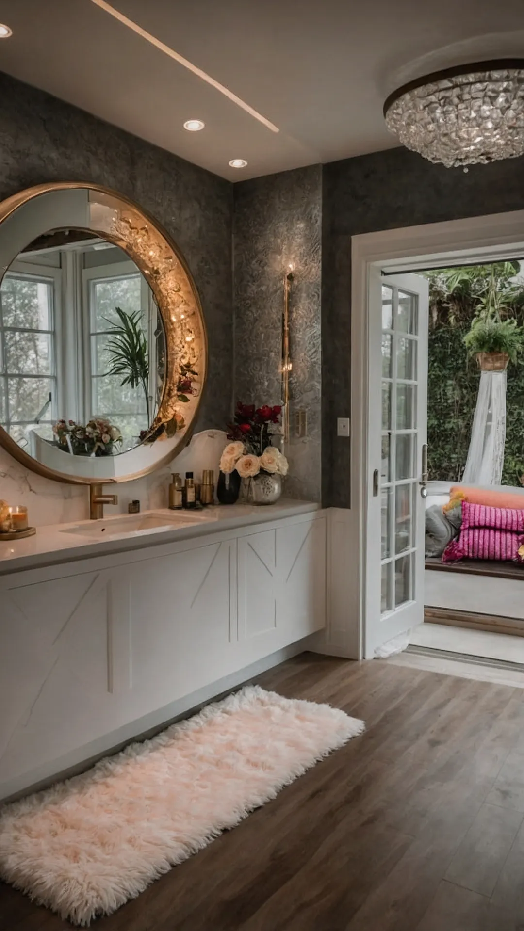 A Floral Retreat in the Bathroom