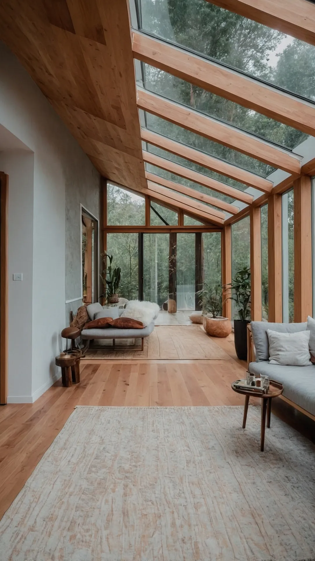 Glass-Walled Living Oasis