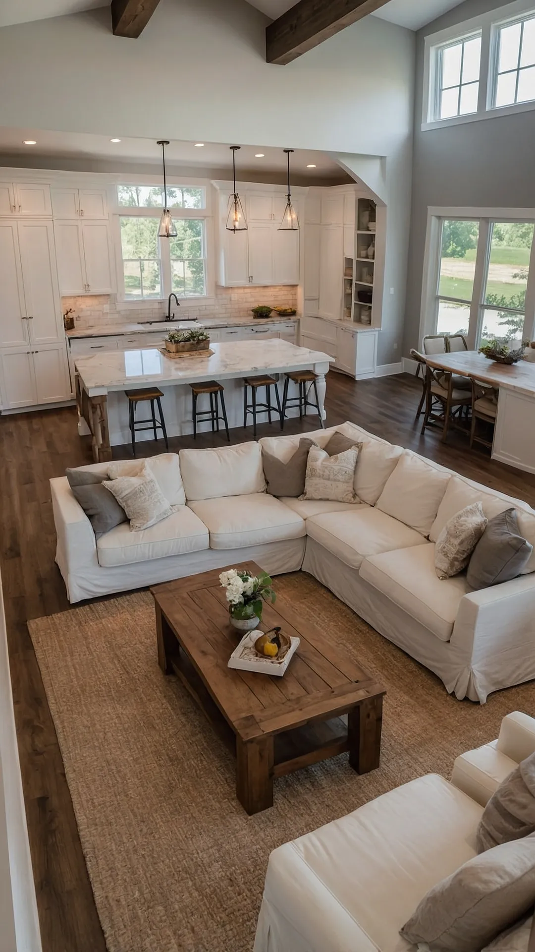 Effortless Rustic Kitchen and Lounge