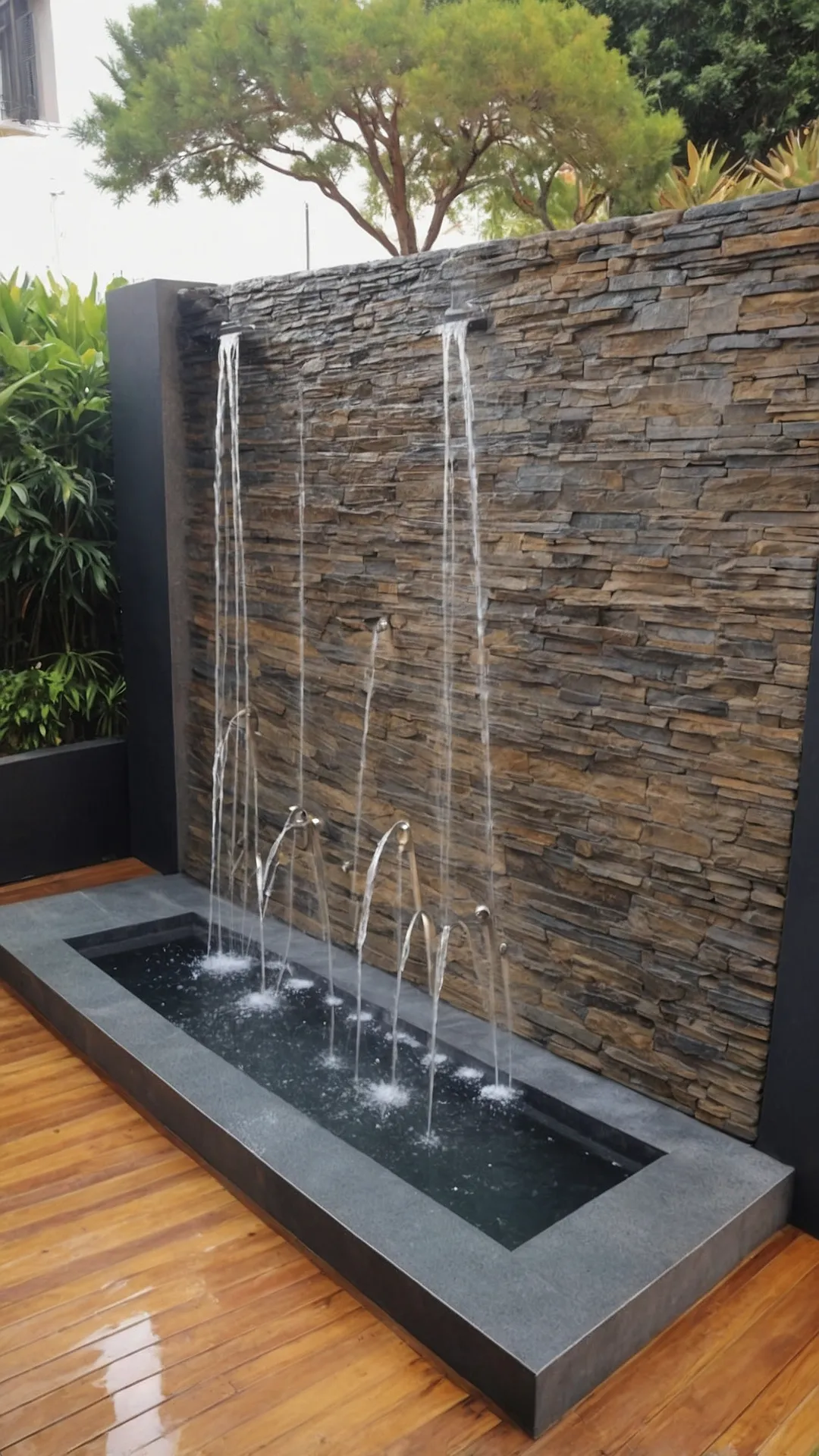 Sleek Modern Water Curtain