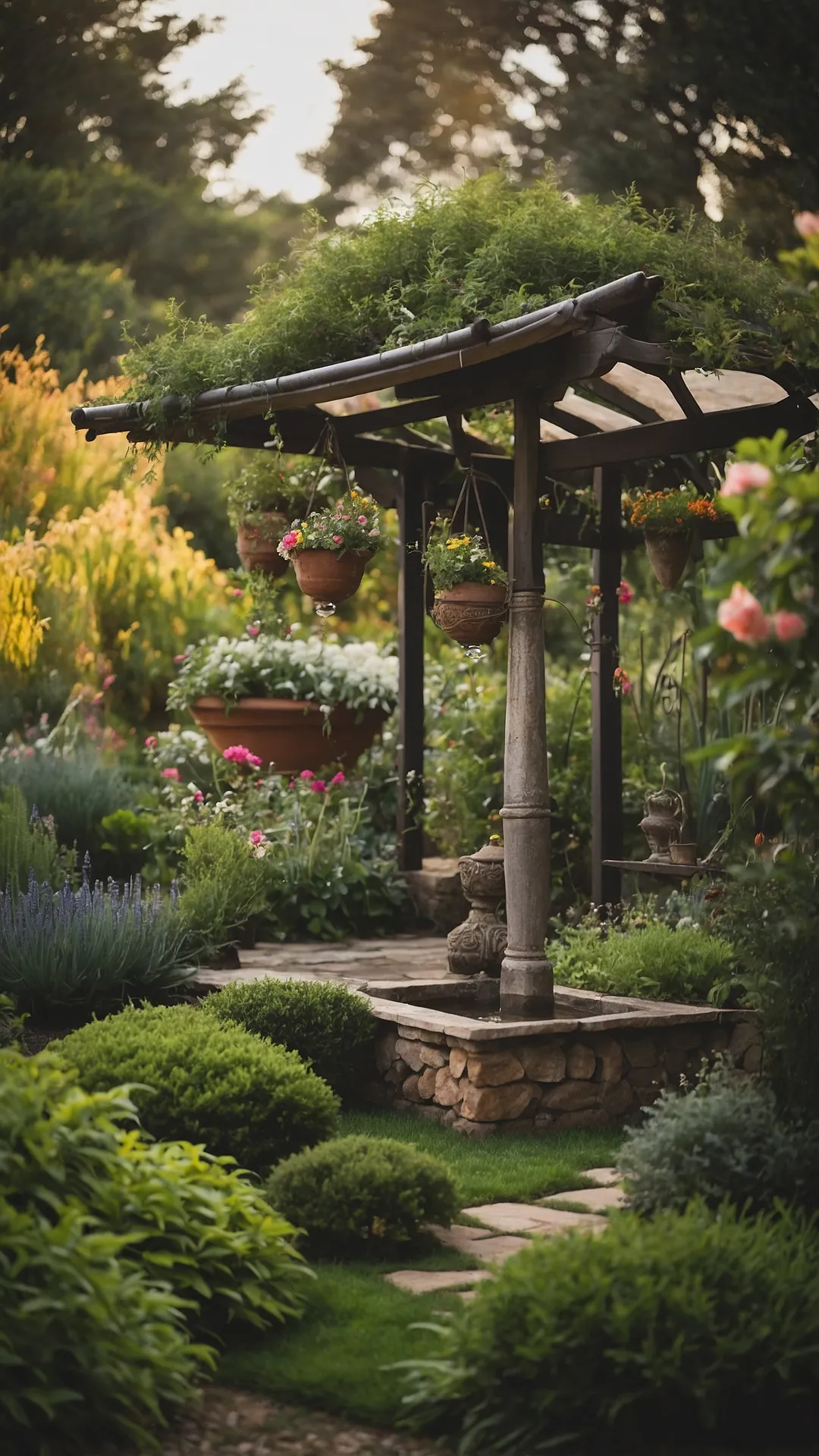 Shaded Greens and Bright Whites