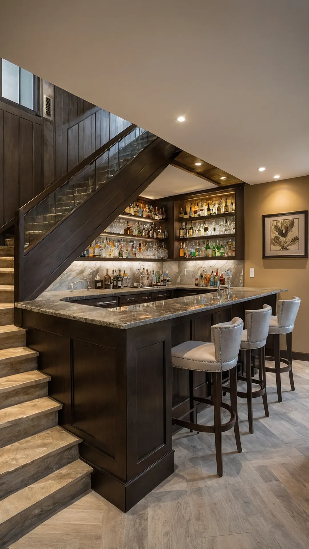 Stylish Staircase Bar