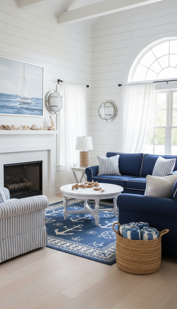 wall mounted lights living room - Coastal-Inspired Wall Lights Evoke Seaside Serenity