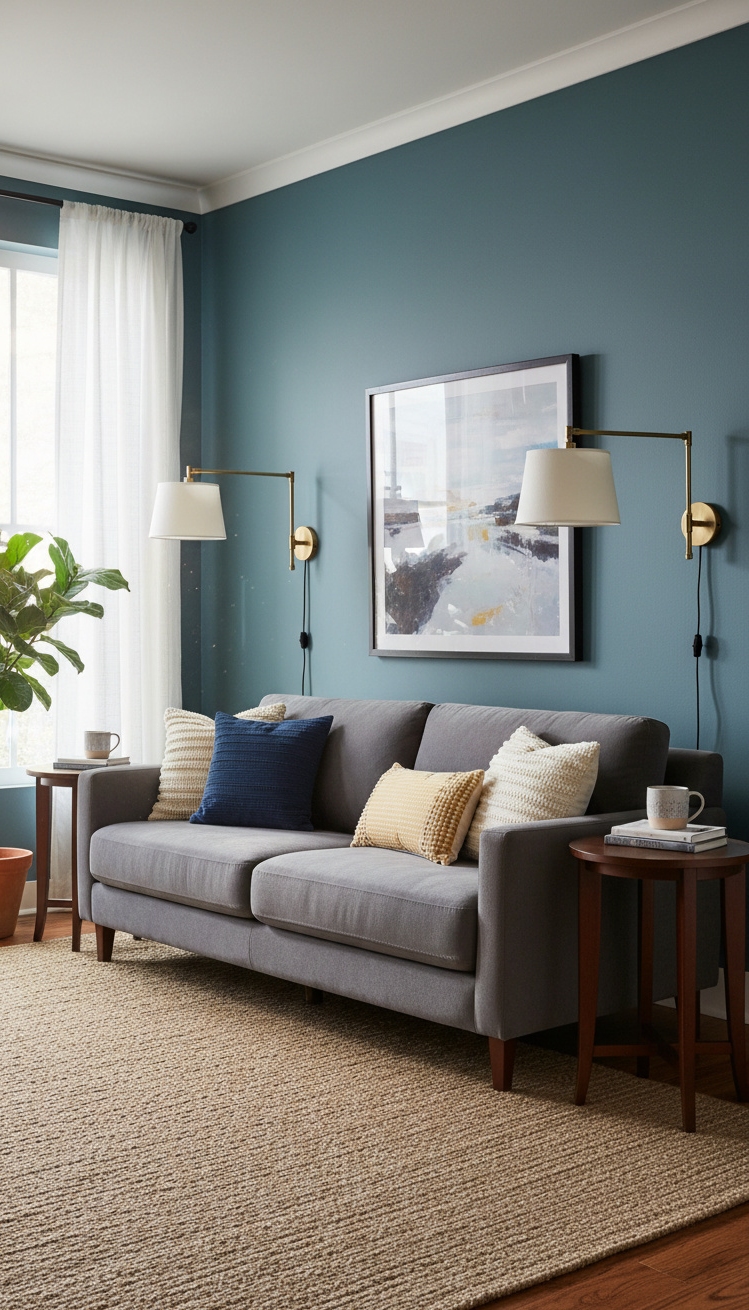 wall mounted lights living room - Flexible Swing-Arm Lamps for Cozy Corners