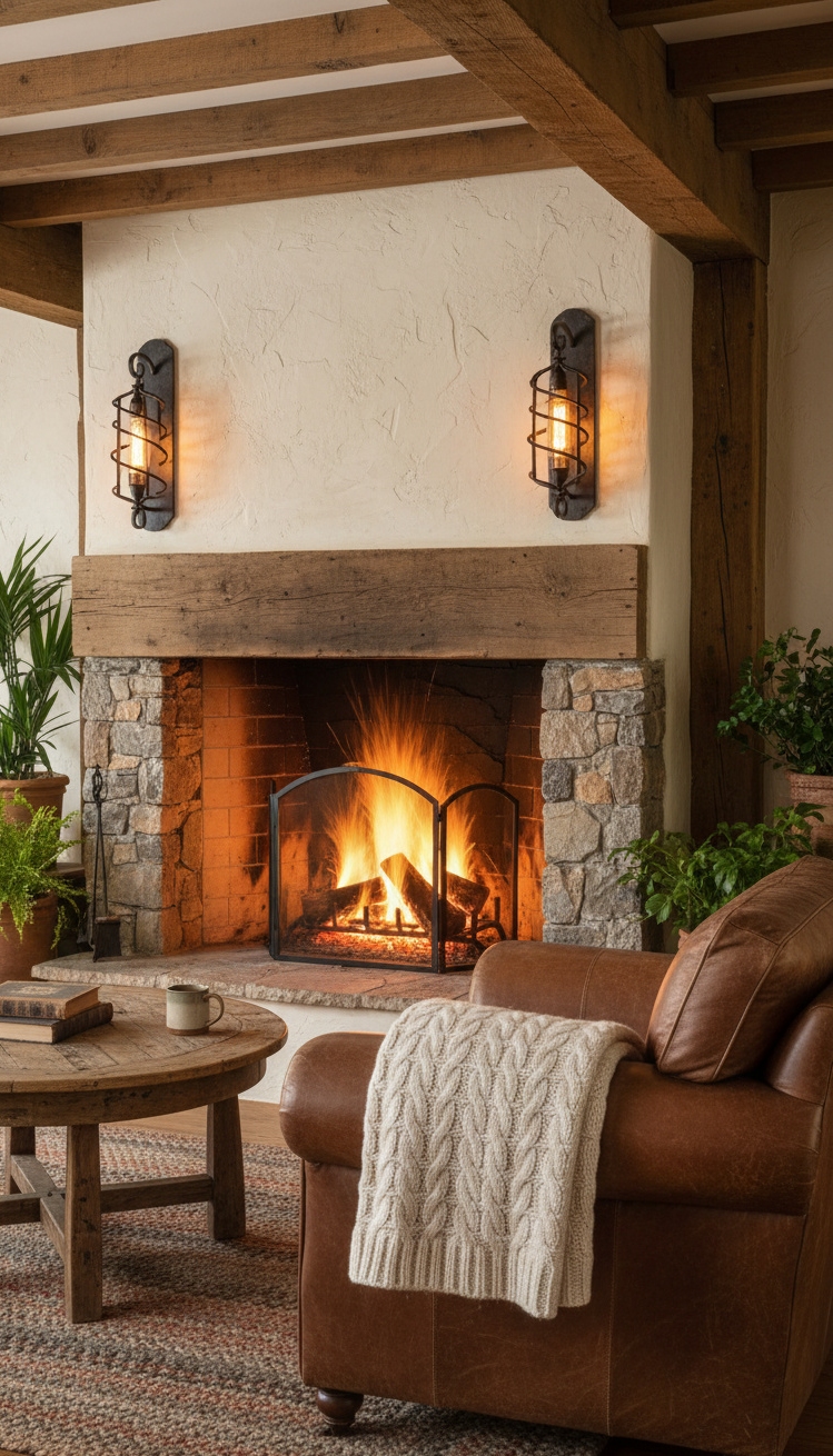 wall mounted lights living room - Industrial Iron Sconces Make a Bold Statement