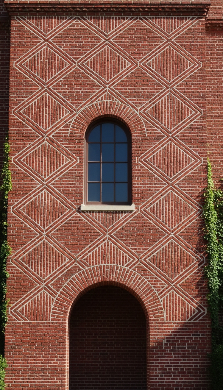 exterior wall texture patterns - Diamond Patterns on Exterior Walls - These diamond patterns on the wall grab your...