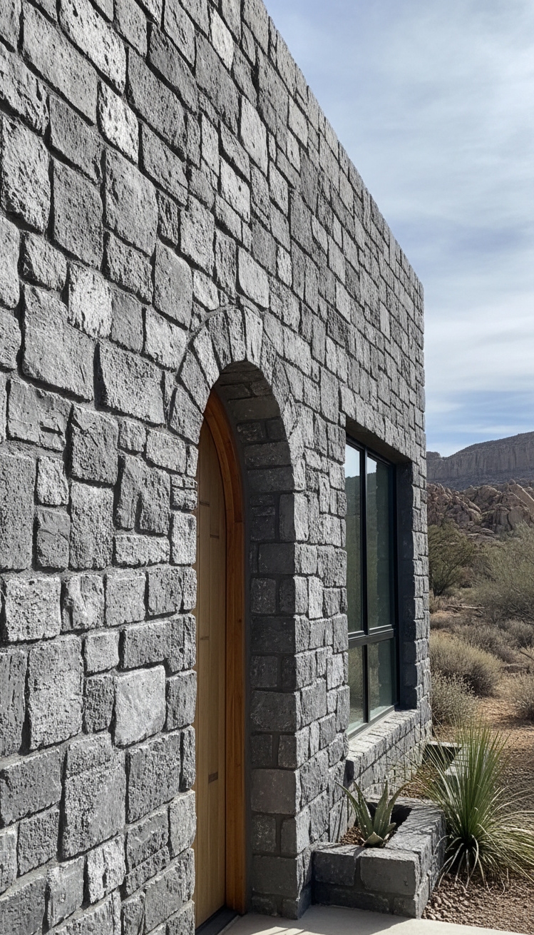 exterior wall texture patterns - Gray Stone Texture for Exterior Walls - These faux stone walls fool the eye with...