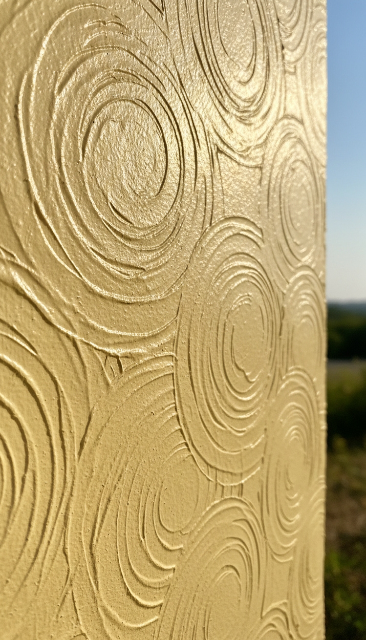 exterior wall texture patterns - Stucco Swirl: Texture for Exterior Walls - The stucco finish on this wall creates a...