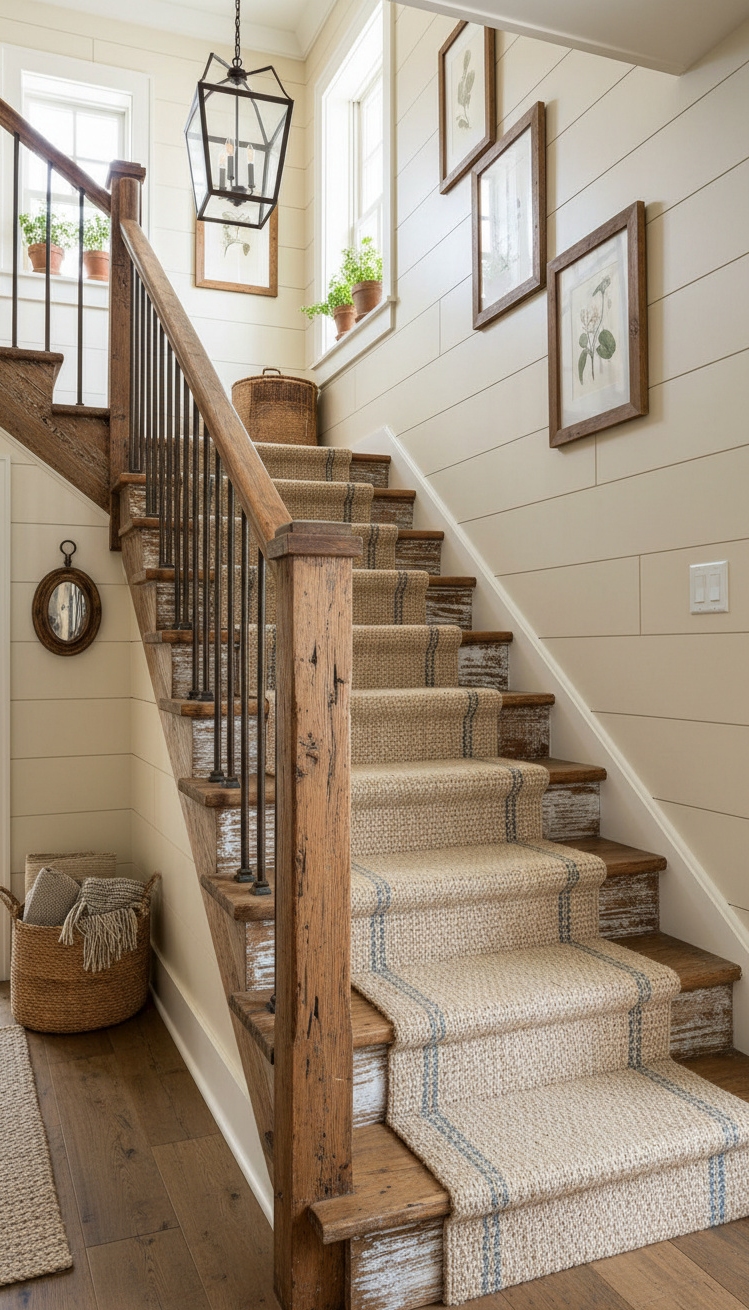 wooden staircase design - Rustic Wooden Staircases: Strength and Simplicity - Aged wood with natural textures