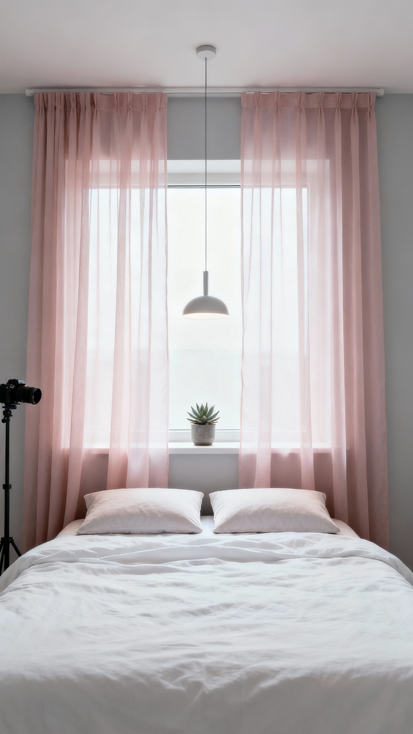 pink curtains bedroom ideas - Blush Pink Sheer Curtains - Blush pink sheer curtains cascading from ceiling...