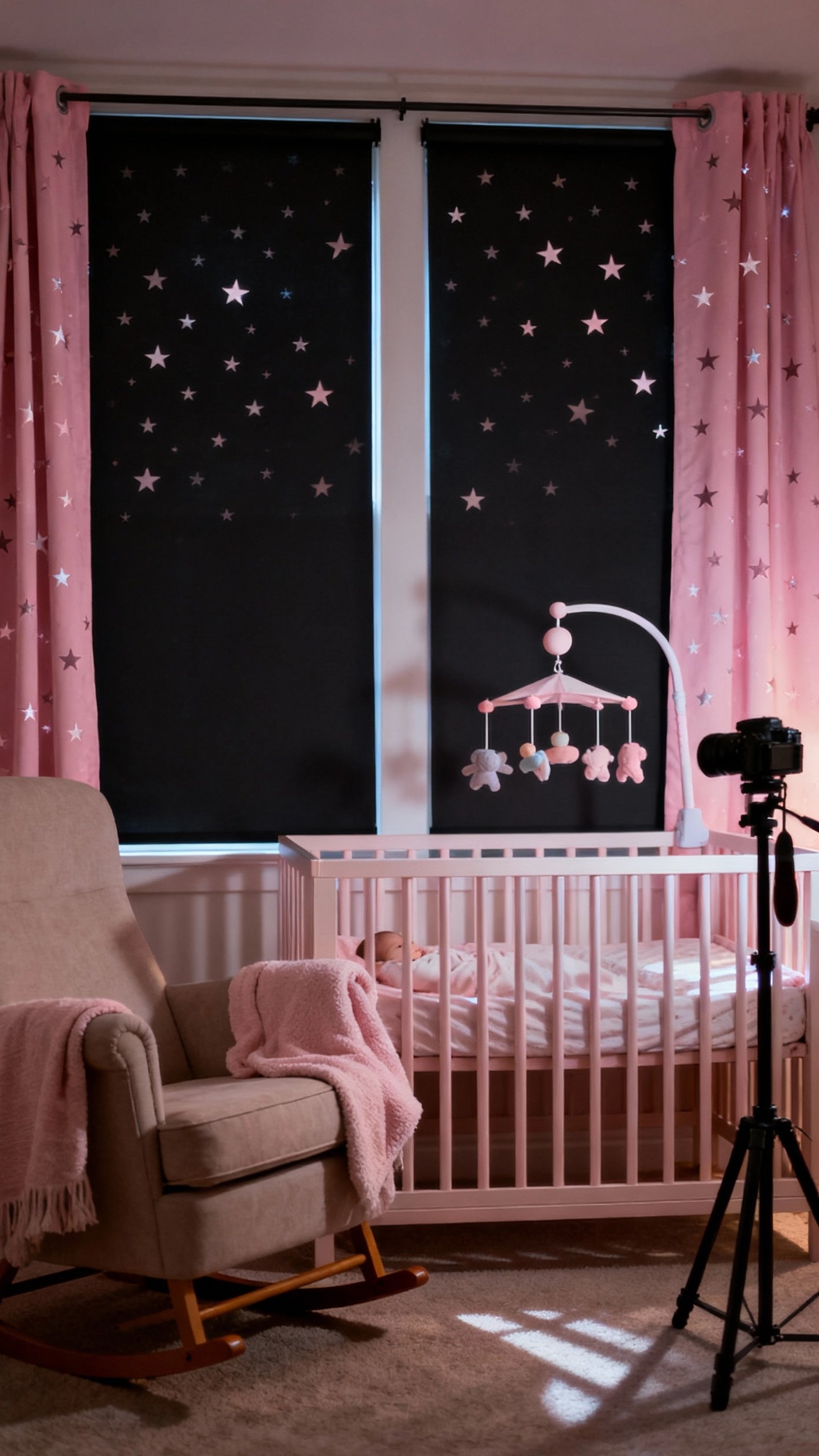 pink curtains bedroom ideas - Blackout Pink Curtains - Blackout pink curtains with star pattern...