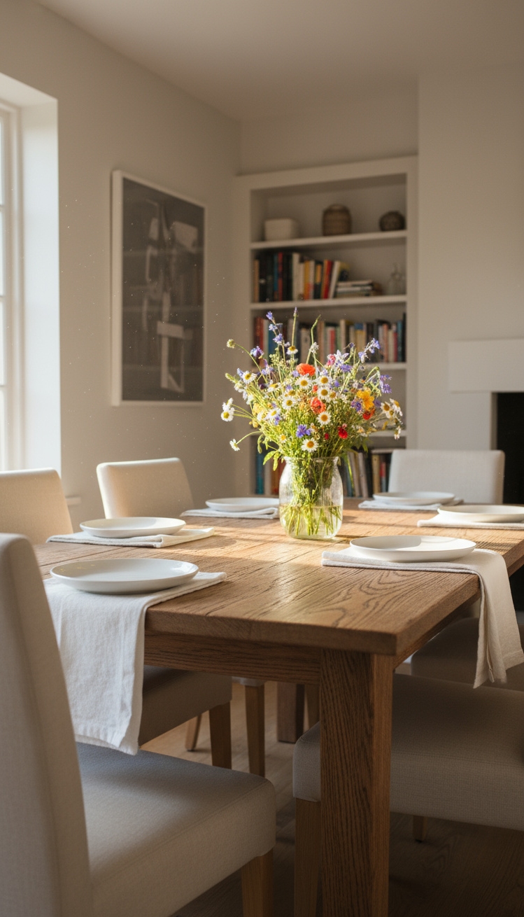 serene interior colors - Elegant Neutrals: Oyster White Dining