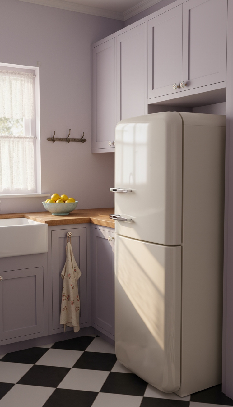 serene interior colors - Cozy Kitchen: Serene Lilac Hues