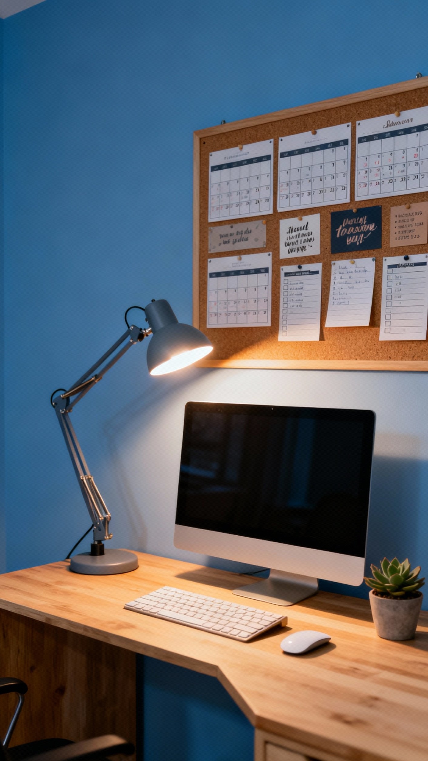 office design ideas - Organized Corner Desk Design Ideas - The corkboard wall immediately grabs your attention, doesn't...