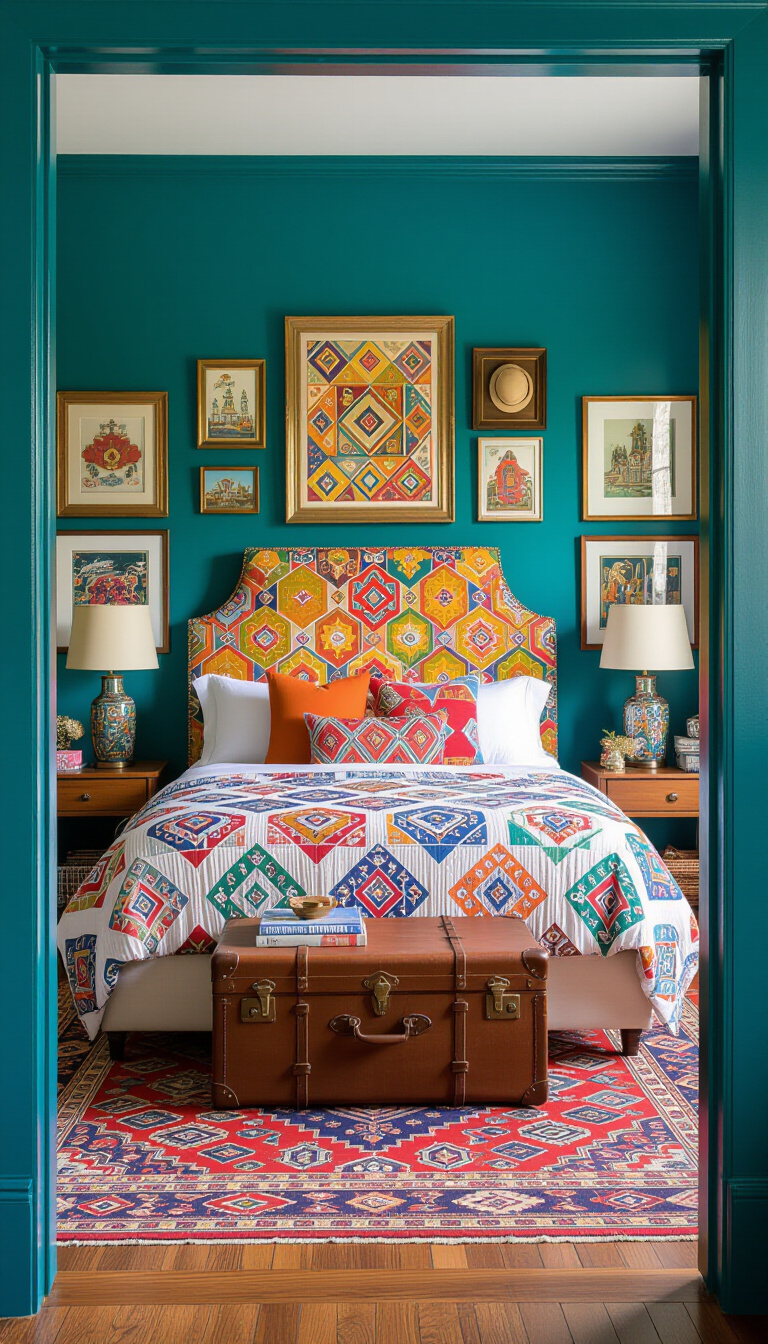 bedroom ideas inspiration - Eclectic Global Style: Bold Colors and Patterns