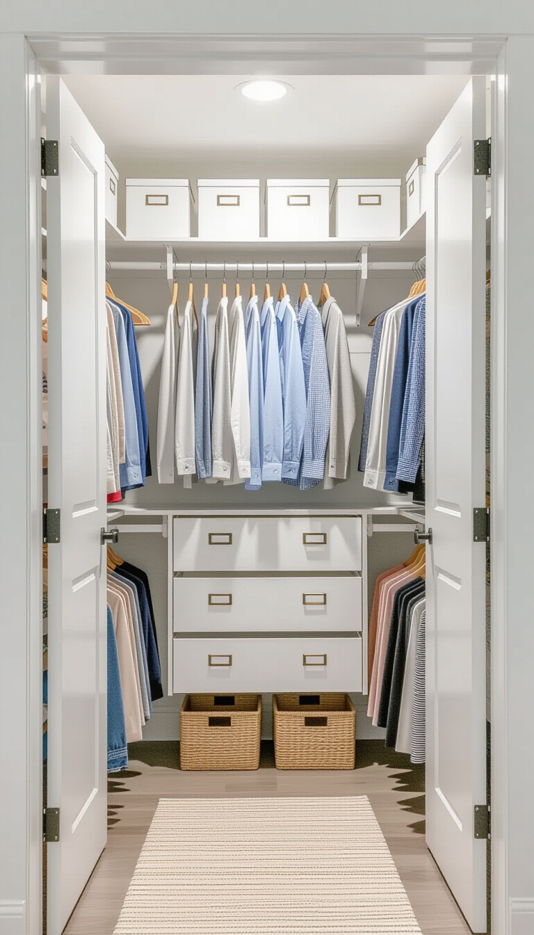 decluttering bedroom closet - Achieve a Calm, Minimalist Closet