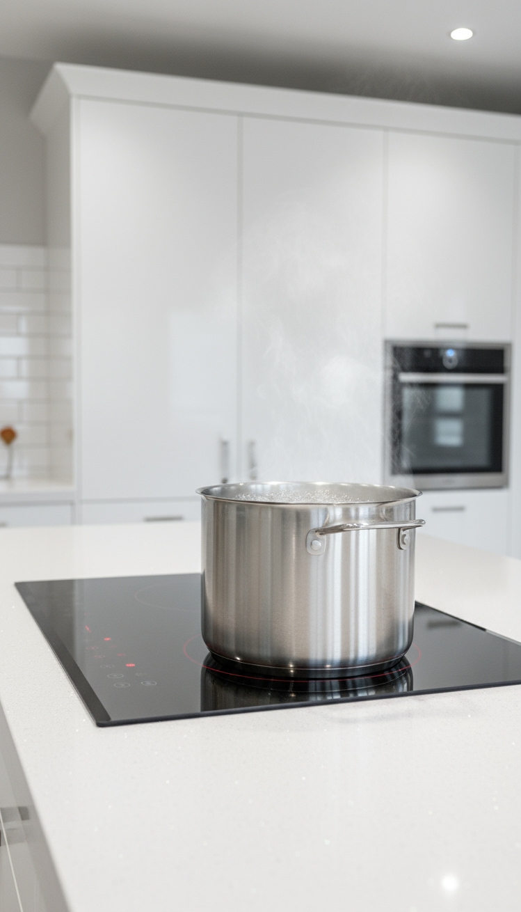 White Kitchen Ideas - White Quartz Countertops: Modern Sparkle and Elegance