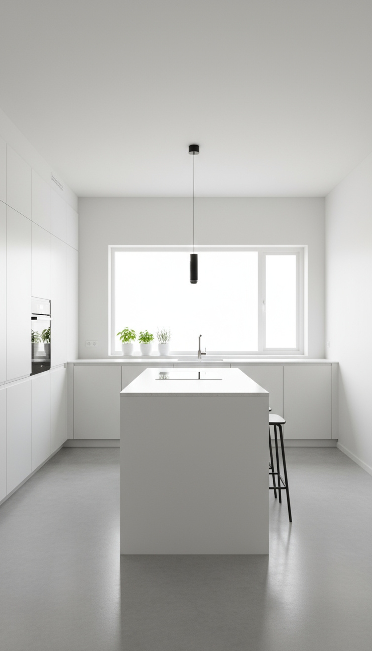White Kitchen Ideas - Scandinavian Minimalism: Serene White Kitchen Design