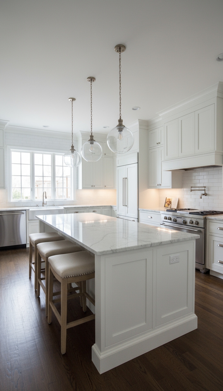 White Kitchen Ideas - Bright and Airy White Kitchen Designs: Classic Meets Contemporary
