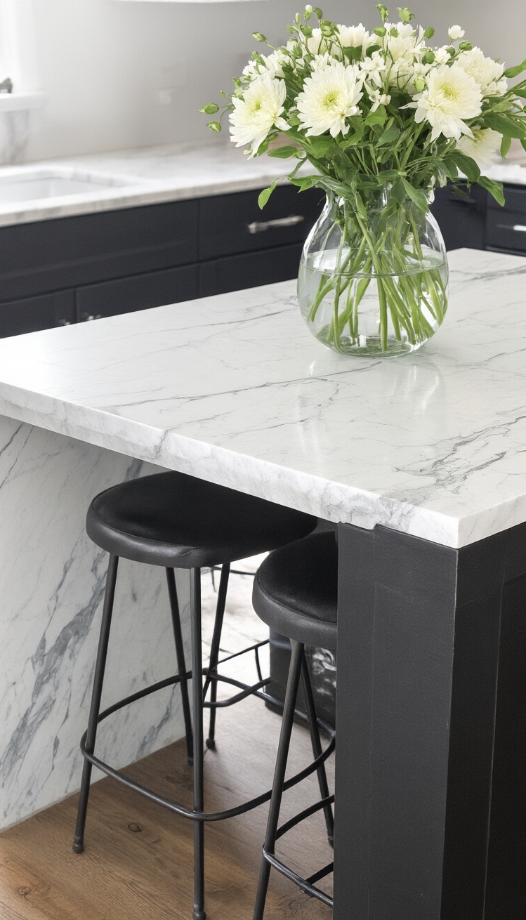 Black Kitchen Inspiration - Centerpiece Perfection: Black Kitchen Islands with Contemporary Flair - A sleek black kitchen island commands attention with...