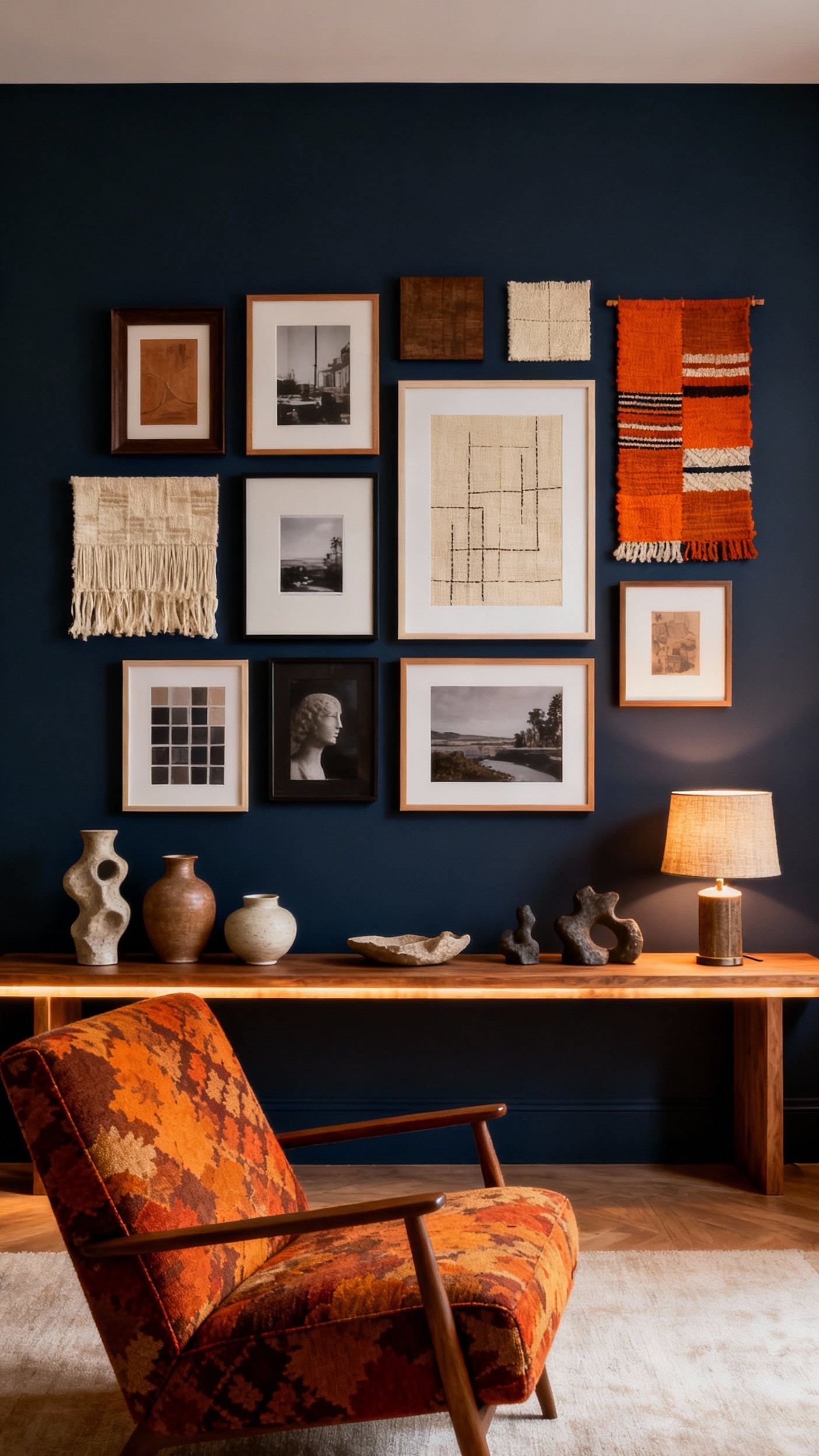 living room modern fall decor ideas - Refreshing Your Living Room with Autumn’s Palette - Oak coffee table with fall decor