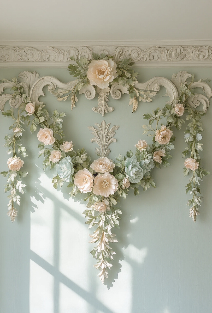 wall moldings - The Art of Wall Moldings - A symphony of soft hues dances across this...