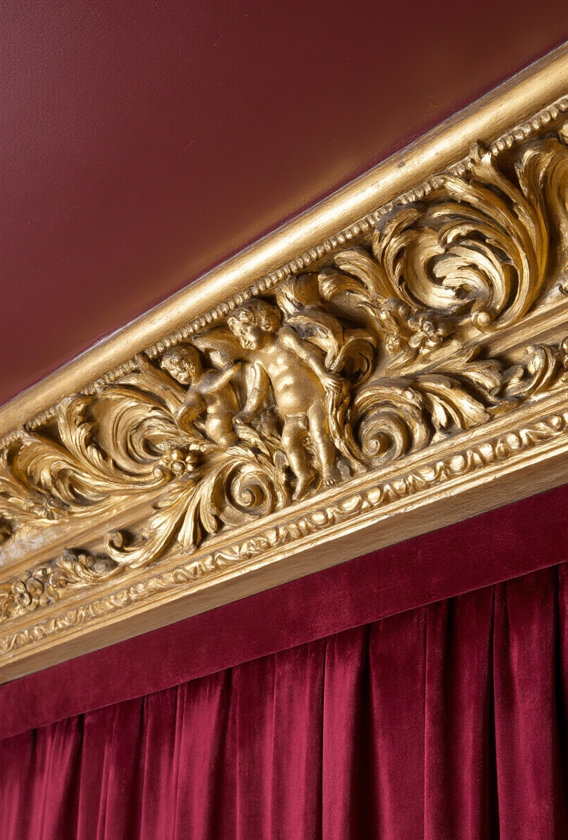 wall moldings - Baroque Splendor: Wall Moldings - The eye feasts on a baroque dreamscape where...