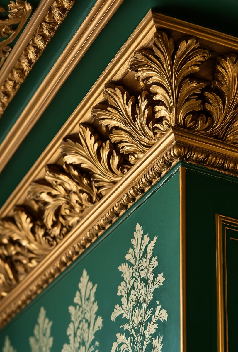 wall moldings - Victorian Opulence Through Crown Molding - The camera captures the height of Victorian style...