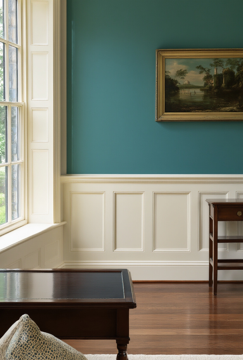 wall moldings - Crafting Elegant Wall Architecture - Crisp, creamy white Georgian panel molding climbs the...