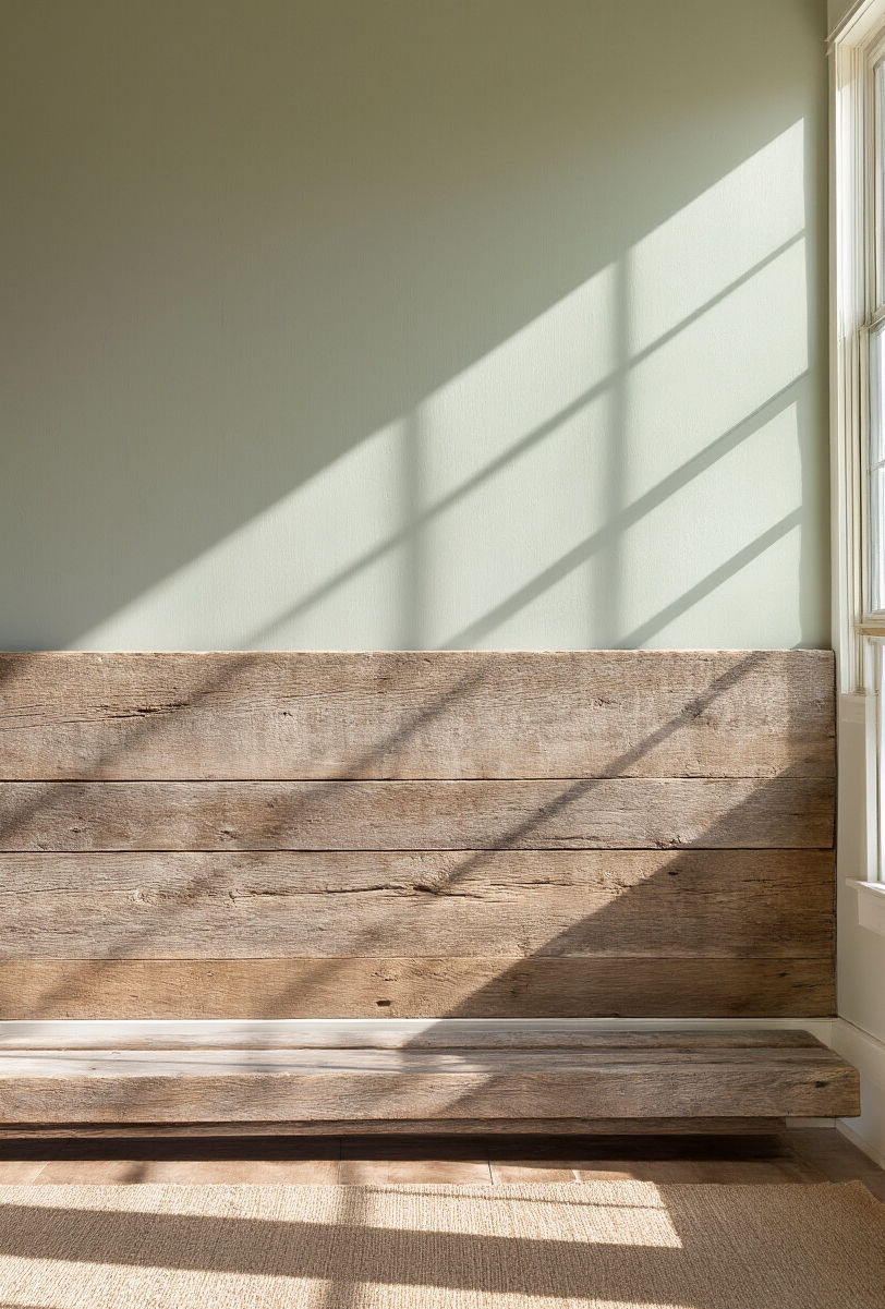wall moldings - Timeless Rustic Molding Appeal - Sunlight floods a farmhouse living room and catches...