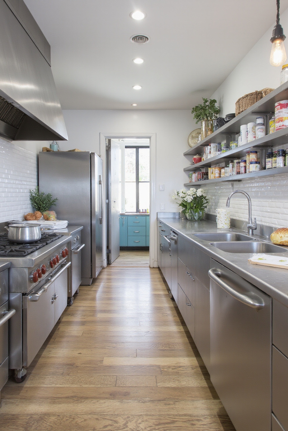 Industrial kitchen design - Professional Culinary Space - Stainless steel appliances and island