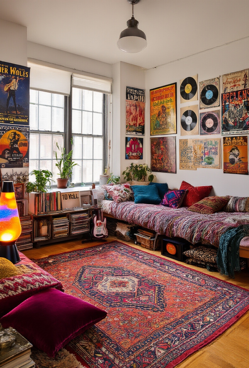 dorm room decor - Curate Your Chaos: Dorm Edition - Step into a dorm room bursting with life!...