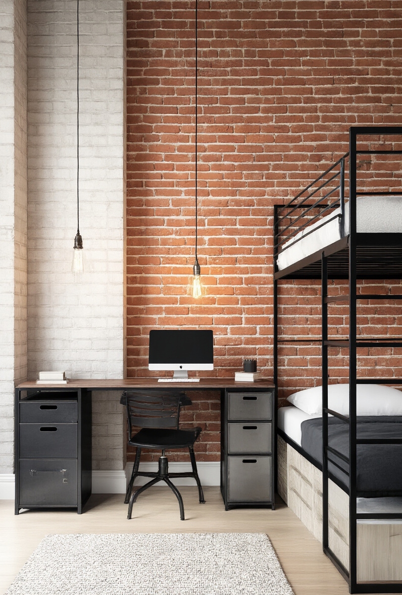 dorm room decor - Urban Loft Dorm Style - You walk into a dorm room that surprisingly...