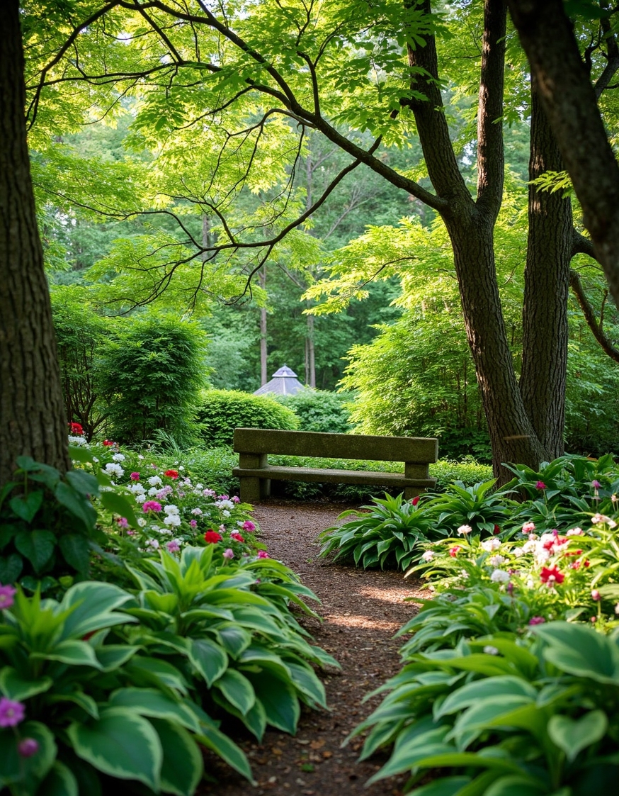 cozy shade garden under canopy mature 5 2