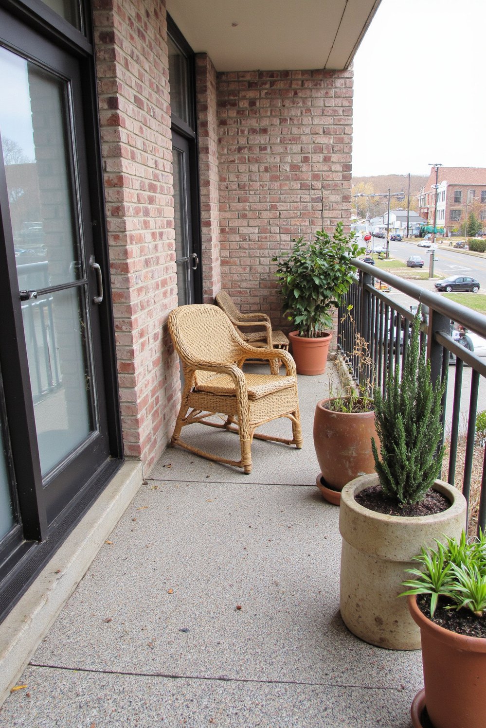 Balcony flooring ideas - Rustic Texture: Exposed Aggregate Concrete for Inviting Balconies - Use exposed aggregate concrete for a rustic balcony floor...