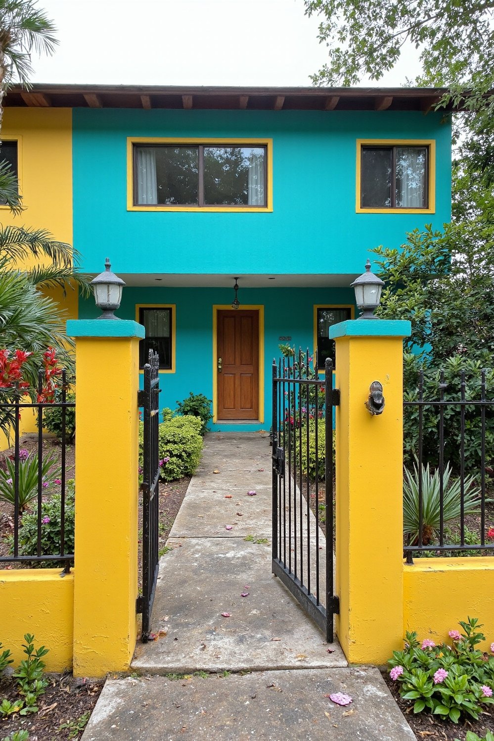 tropical house design ideas - Colorful Tropical Facades and Vibrant Interiors