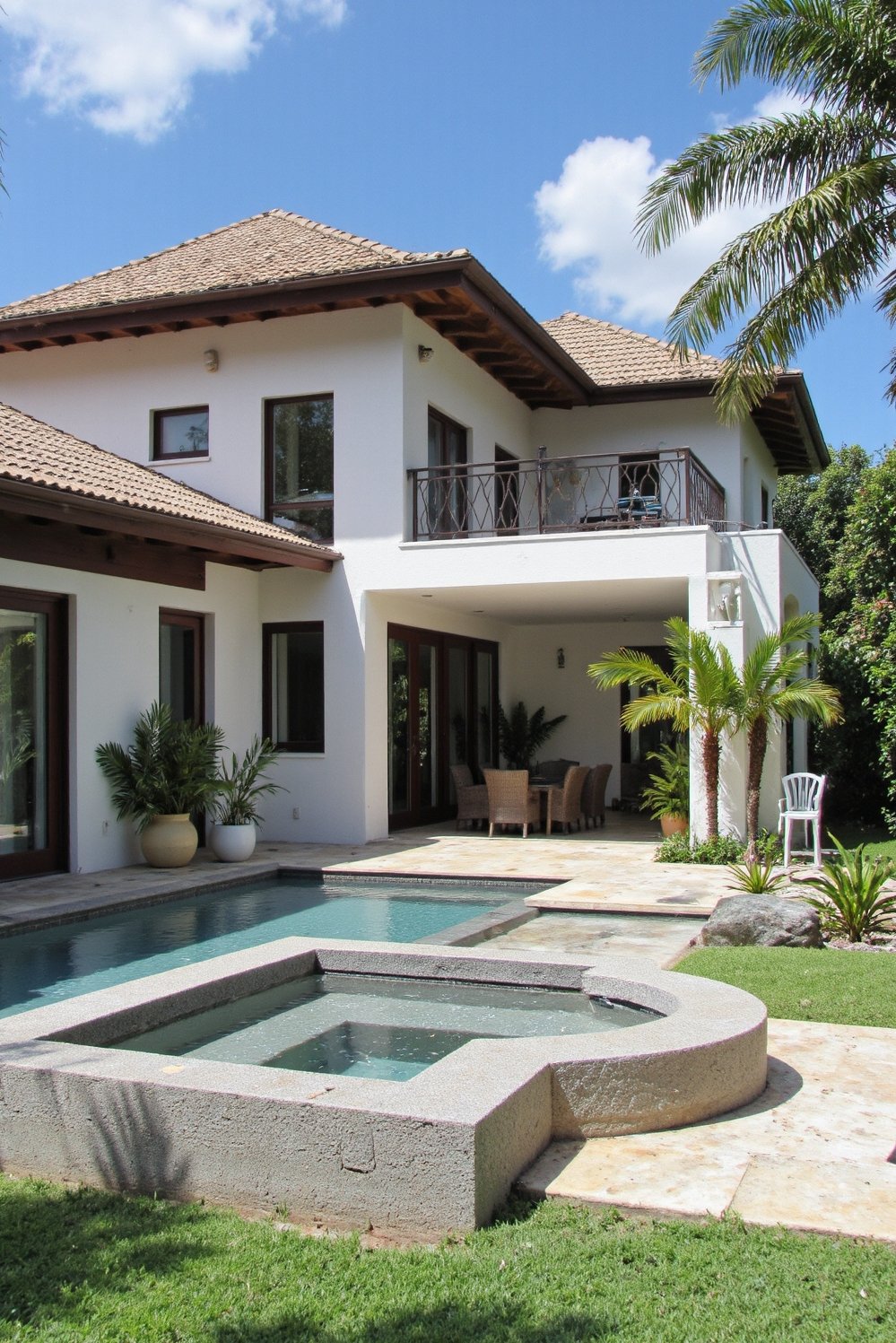 tropical house design ideas - Luxury Tropical Residence: Elegant Design with Private Spa