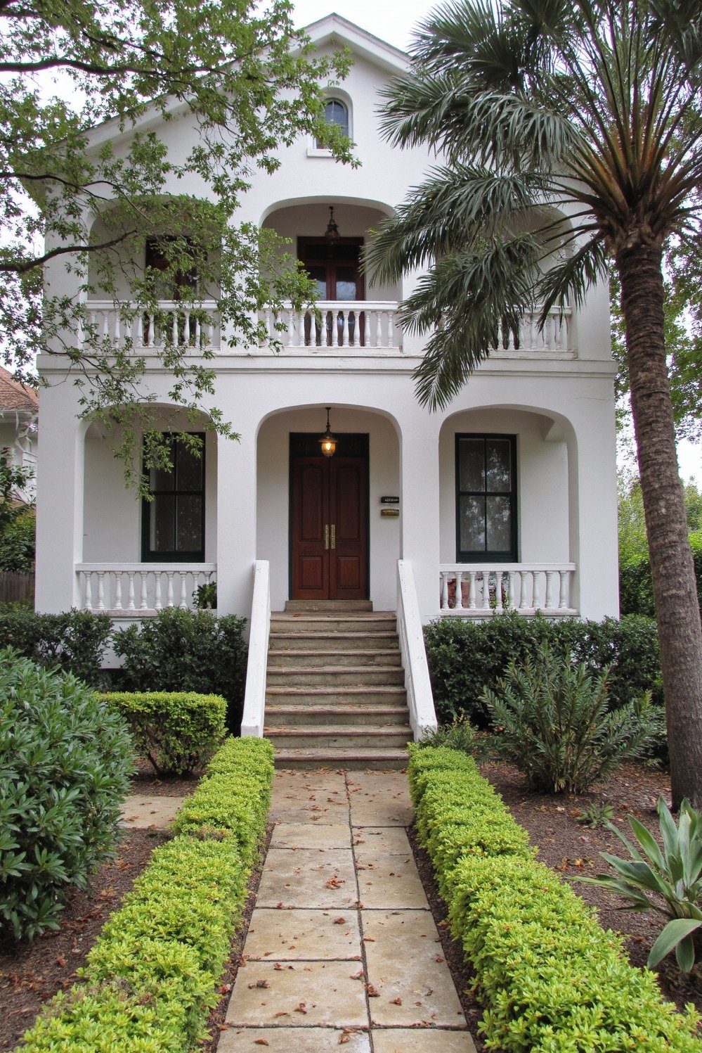 tropical house design ideas - Colonial-Style Tropical Vacation Home: Timeless Elegance and Tranquil Gardens