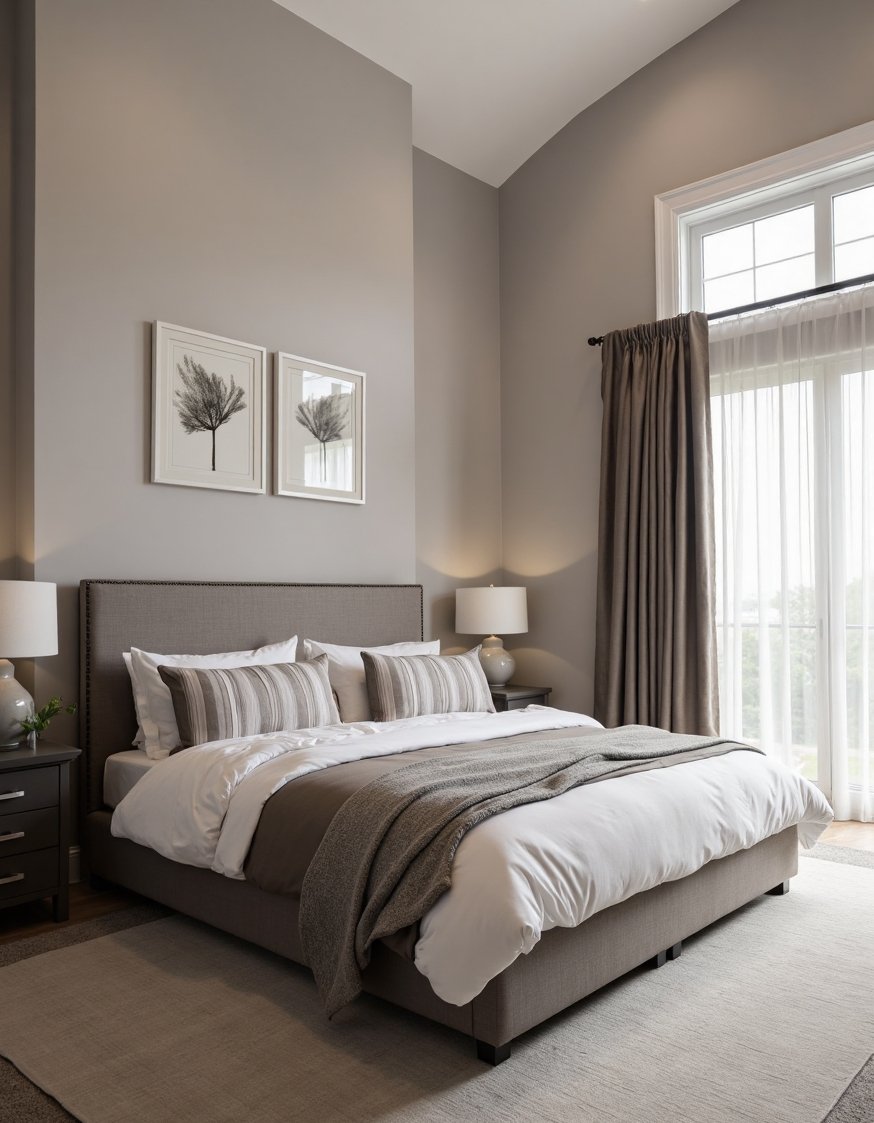 best bedroom color combination ideas - Sophisticated Grey & Taupe Bedroom Color Palette - Create a sophisticated sleep sanctuary with a muted...
